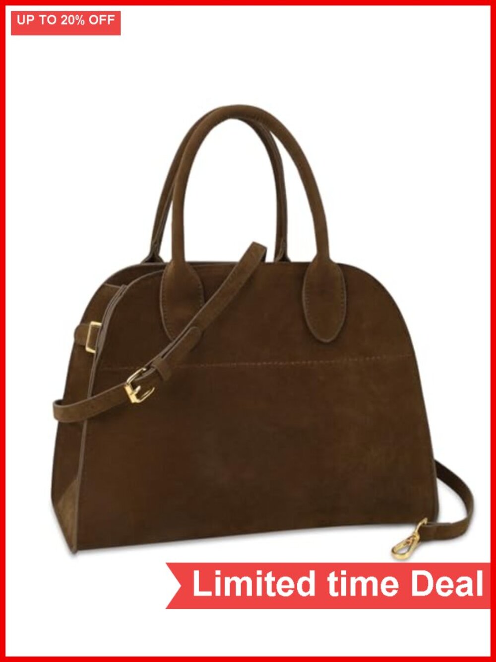 Vegan Suede Top Handle Satchel Bag for Women